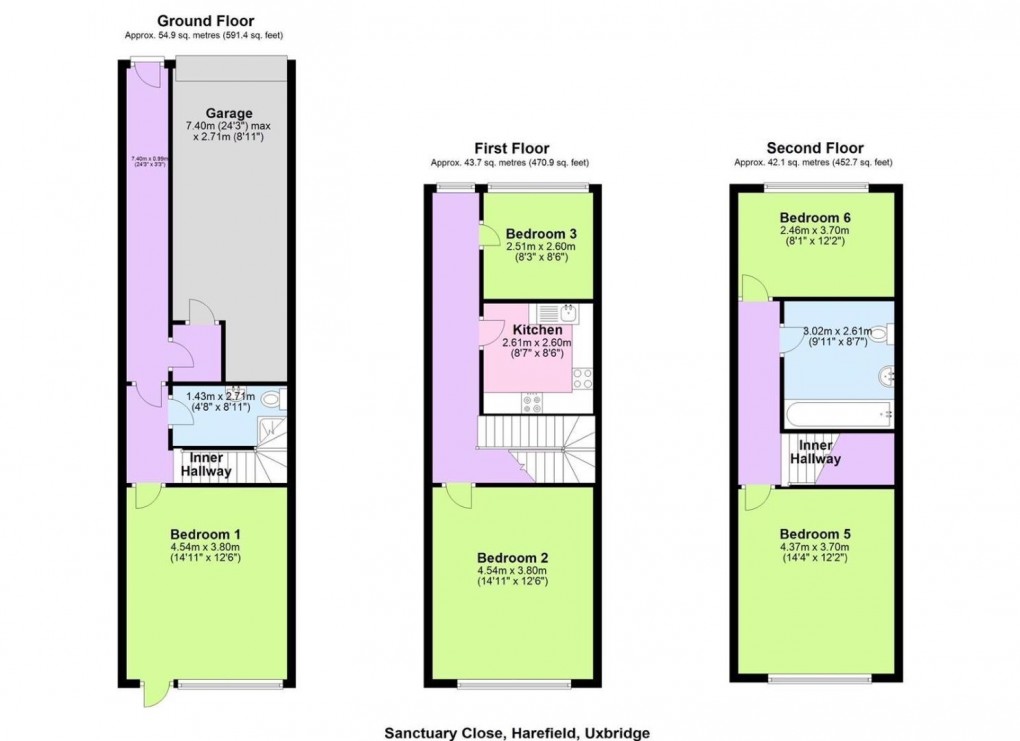 Floorplan for Sanctuary Close, Harefield, Uxbridge