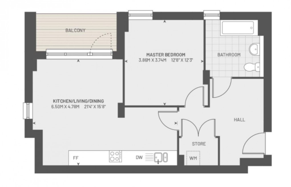 Floorplan for Mortise House, Chailey Place, Hayes